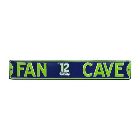 AUTHENTIC STREET SIGNS Authentic Street Signs 35319 Fan Cave Seattle Seahawks Street Sign 35319